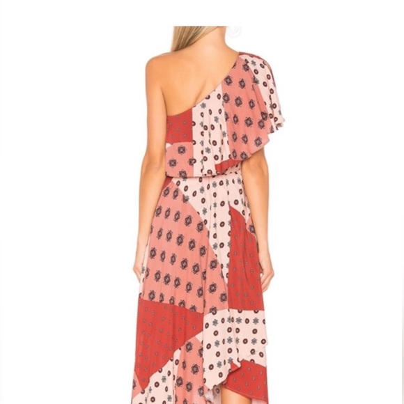 House of Harlow 1960 x Revolve | red/beige tones, patchwork boho dress | small - Picture 2 of 7
